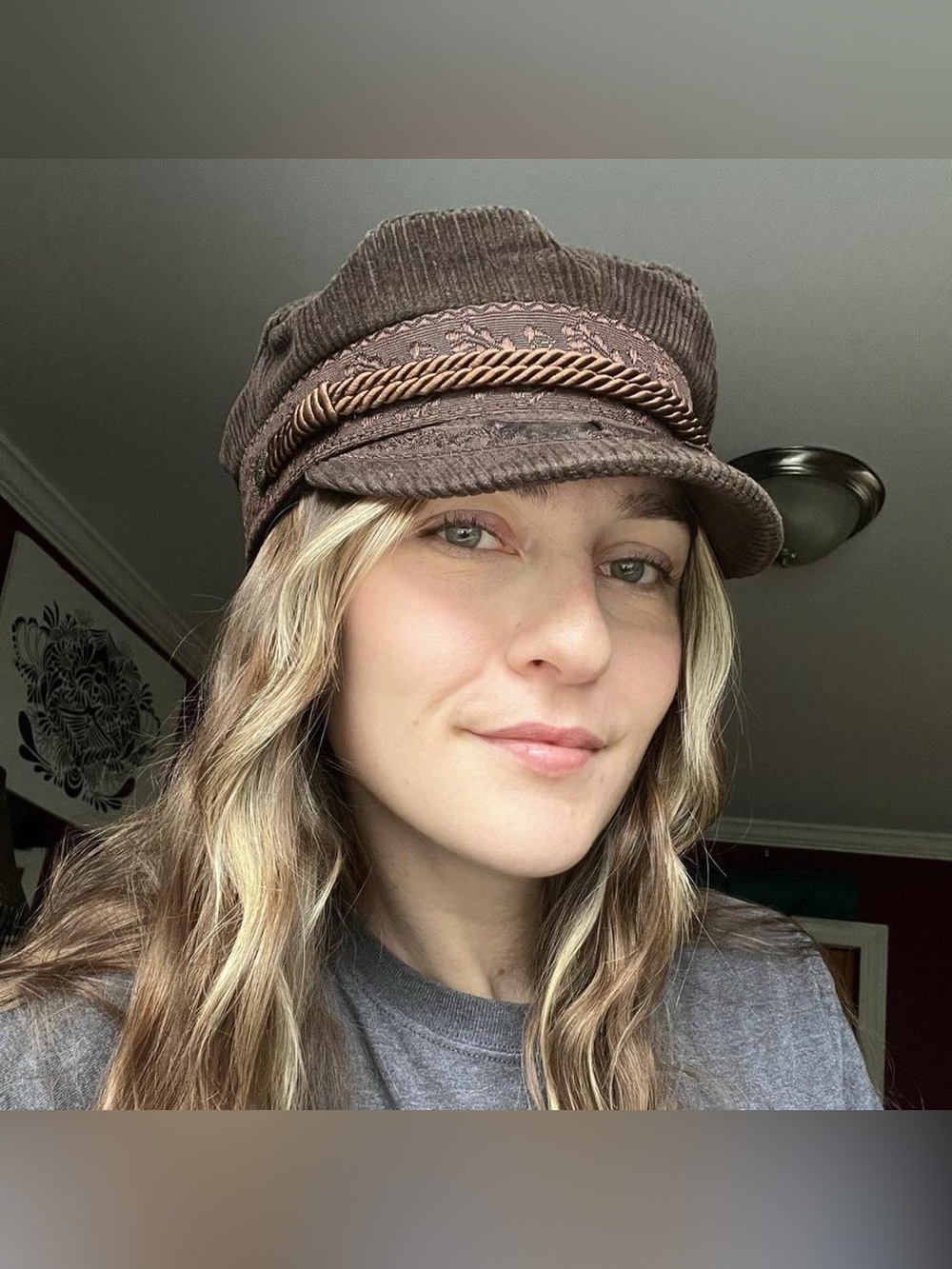 Brixton Corduroy Brown Newsboy Cap